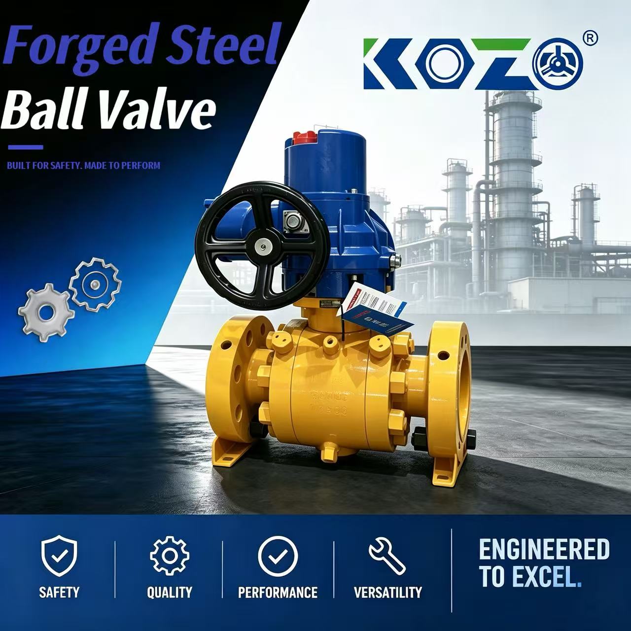Electric forged steel ball val