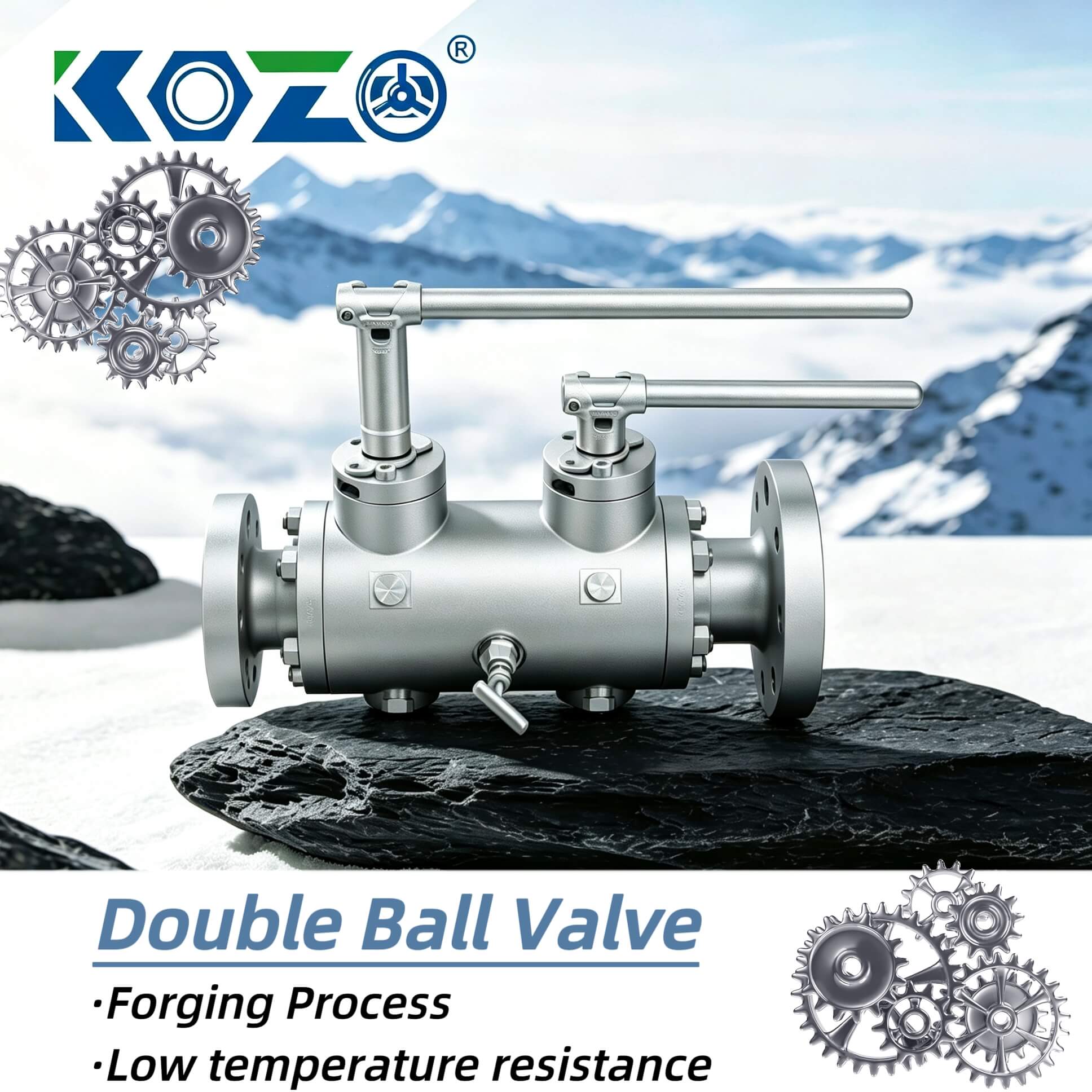 Forged steel fixed double ball