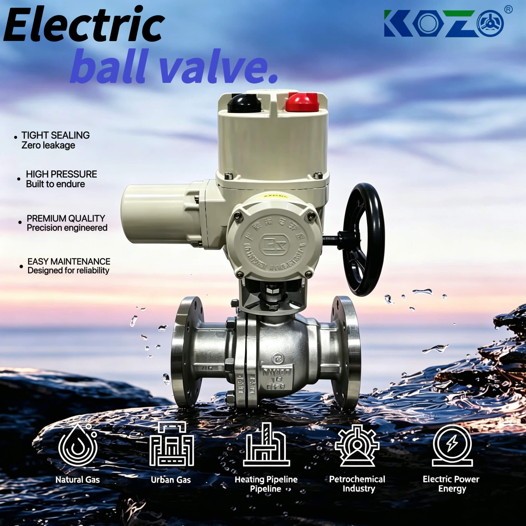 Electric cast steel ball valve