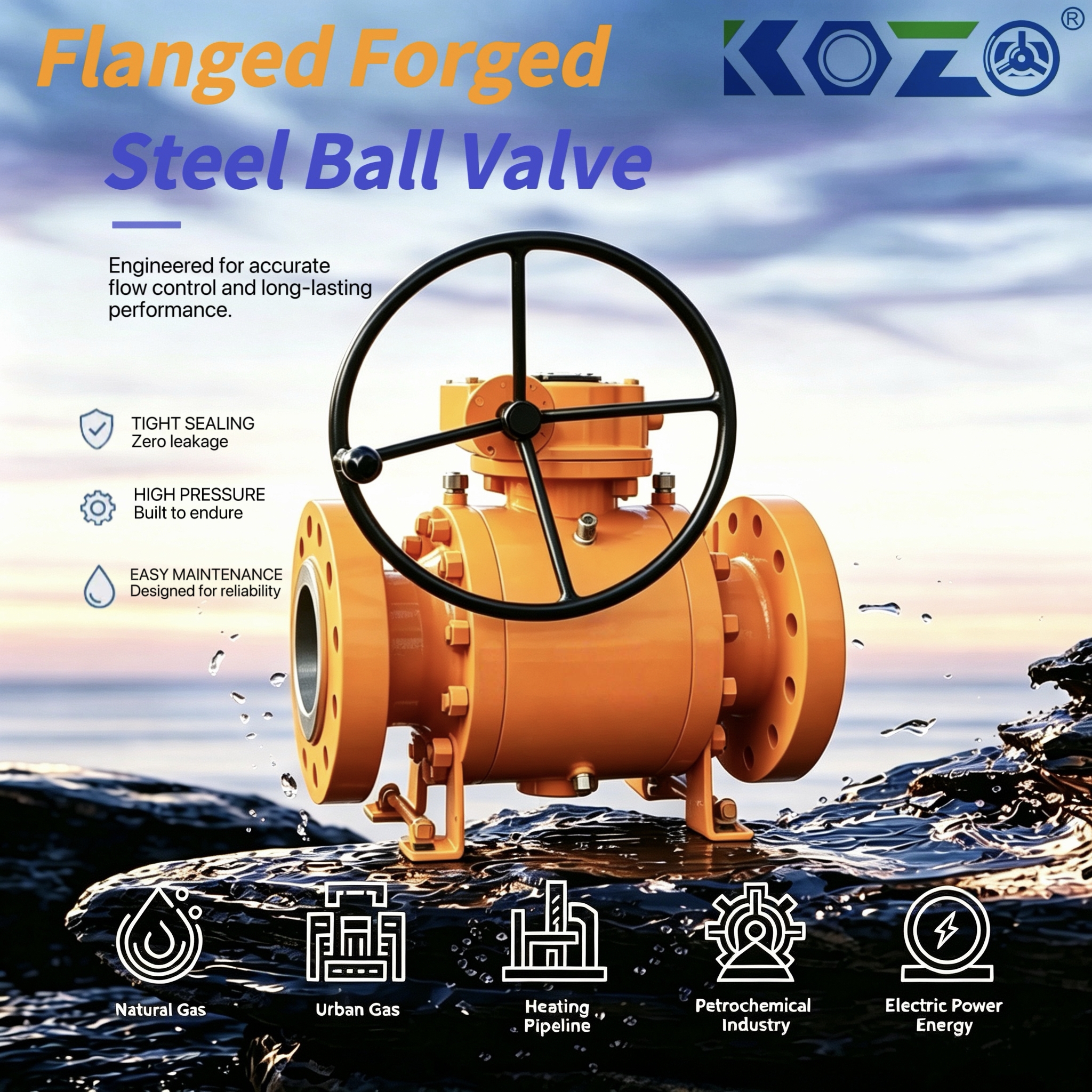 Forged steel fixed ball valve
