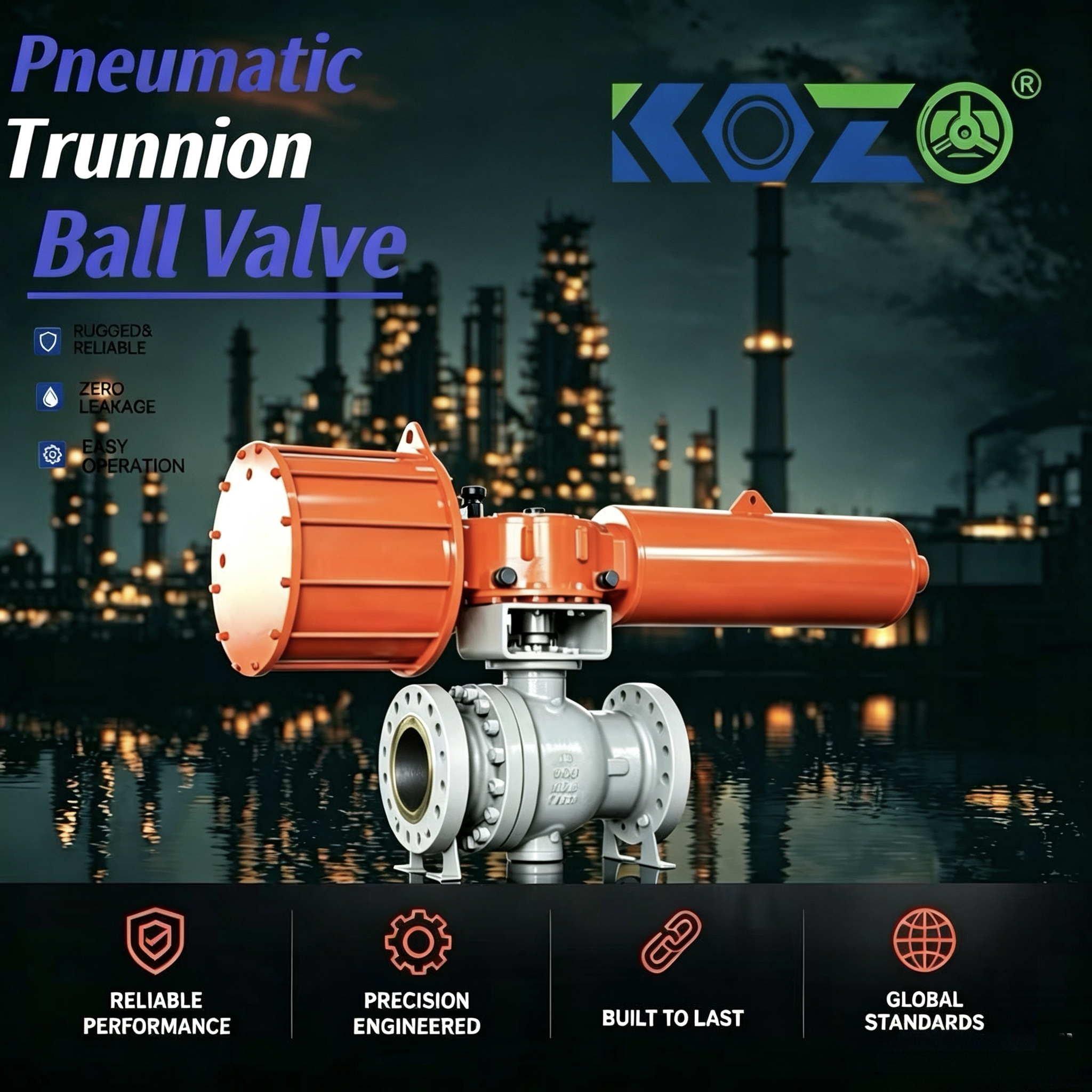 Carbon steel pneumatic fixed b