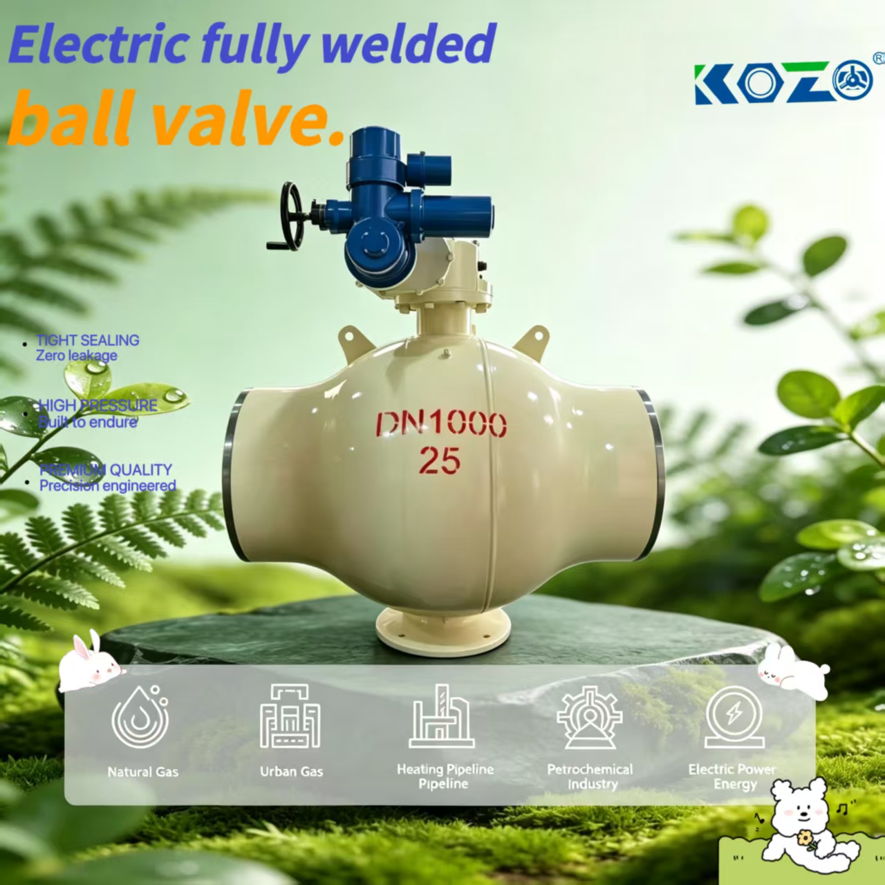Electric fully welded ball val
