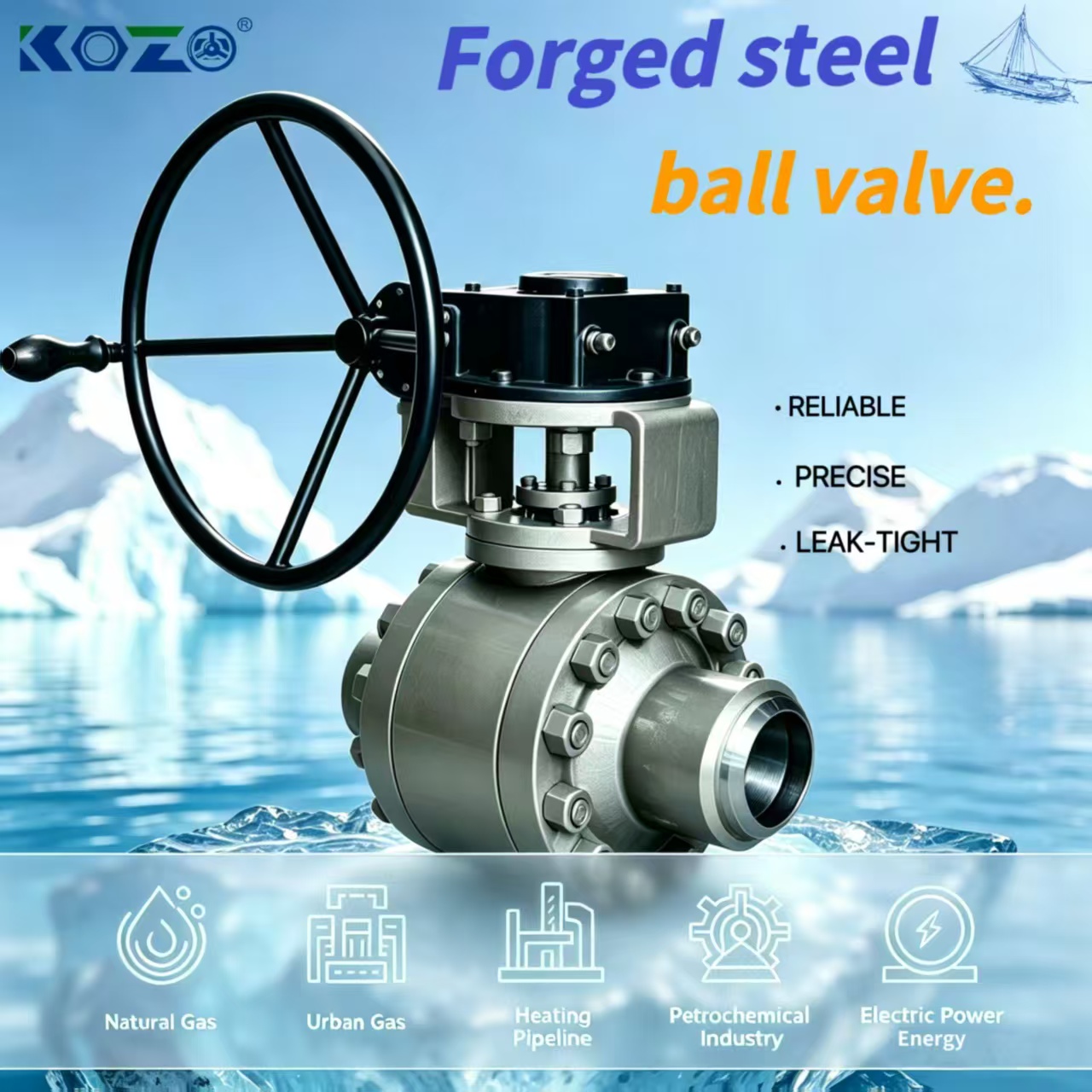 Three-piece forged steel welde